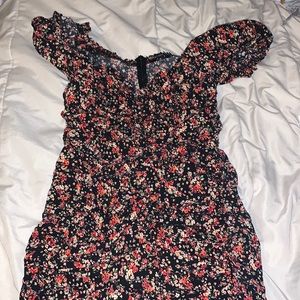 FLORAL RUCHED DRESS‼️